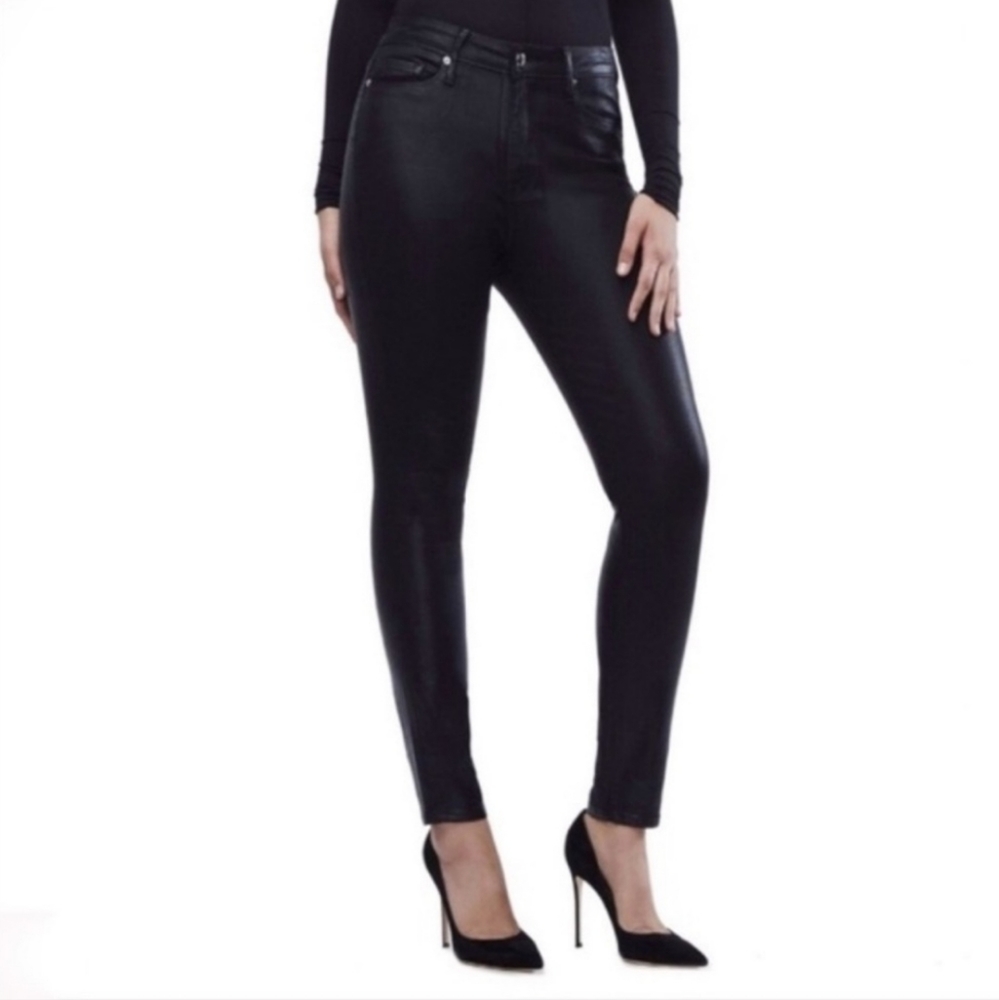 GOOD AMERICAN Good Legs High Waisted Coated Waxed Jeans size 4/27